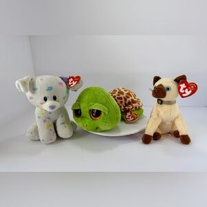 TY BEANIE Bundle of 3 Plush Stuffed Animals (including "retired")